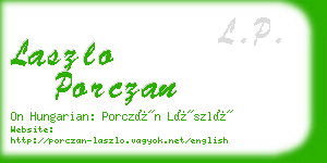 laszlo porczan business card